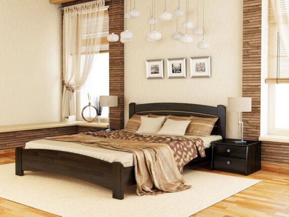 Деревянная кровать Венеция Люкс цвет венге
