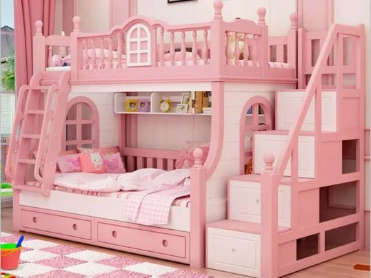 идеальная двухъярусная кровать для маленьких принцесс